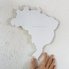 "a little reflection on Brazil" mirrored map